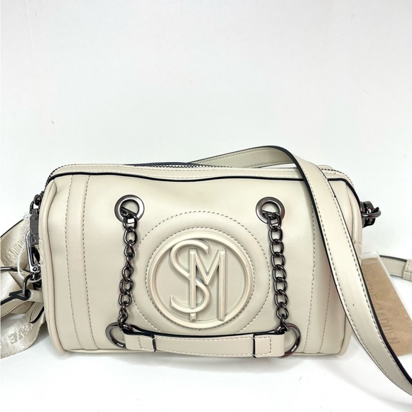 Steve Madden purse with AirPod case tan crossbody bag 2 straps chain strap - Picture 2 of 5